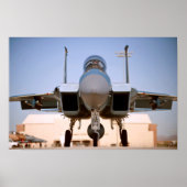 F-15 Vliegtuig met breukrijst Poster (Voorkant)