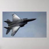 F-15 Vliegtuig met breukrijst Poster (Voorkant)
