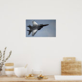 F-15 Vliegtuig met breukrijst Poster (Keuken)