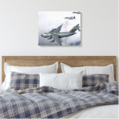 F-15B Eagles begeleiden het eerste op Hawaï gebase Canvas Afdruk (Insitu (Slaapkamer))