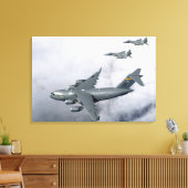 F-15B Eagles begeleiden het eerste op Hawaï gebase Canvas Afdruk (Insitu (Woonkamer))