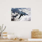 F-15C boven Alaska-Poster Poster (Keuken)