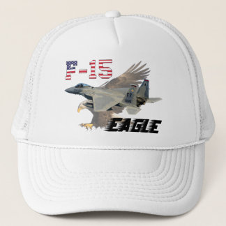 F-15C Eagle USAF Background Bald Eagle Trucker Pet