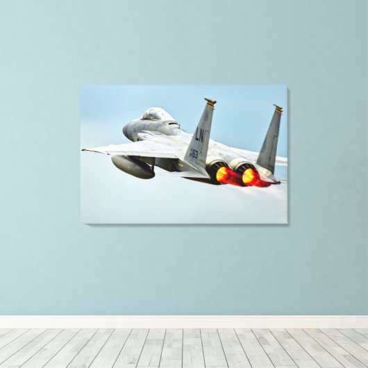 F-15C ELGF 24x36 Canvas Afdruk (Insitu (Houten vloer))