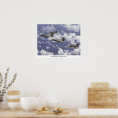 F-15D Eagle en F-16 Fighting Falcons Poster (Keuken)