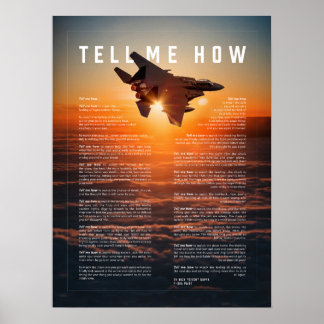 F-15E met Vertel me hoe het is met militaire pilot Poster
