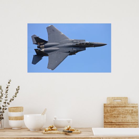 F-15E Poster met breukrijst (Keuken)