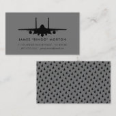 F-15E Proefpiloot met stakingsadelaar Visitekaartje (Voorkant / Achterkant)