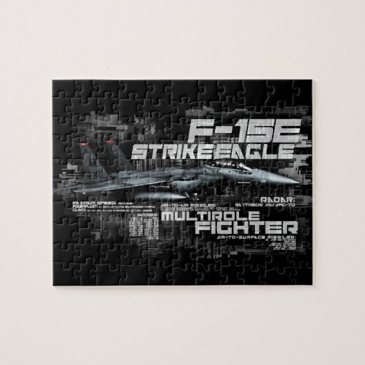 F-15E Strike Eagle 8x10 Photo Puzzle met Gift B Legpuzzel (Horizontaal)