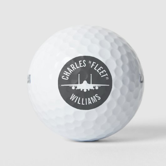 F-15E Strike Eagle Golf Ball Grey met aangepaste n Golfballen (Voorkant)