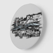 F-15E Strike Eagle Round (Grote) wandklok (Hoek)