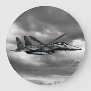 F-15E Strike Eagle Round (Grote) wandklok