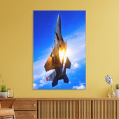 F-15E STRIKE ELGF 24x36 Canvas Afdruk (Insitu (Woonkamer))