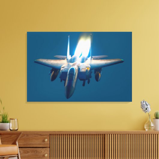 F-15E STRIKE ELGF 24x36 Canvas Afdruk (Insitu (Woonkamer))