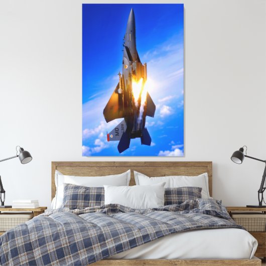 F-15E STRIKE ELGF 32x48 Canvas Afdruk (Insitu (Slaapkamer))