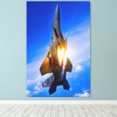 F-15E STRIKE ELGF 32x48 Canvas Afdruk (Insitu (Houten vloer))