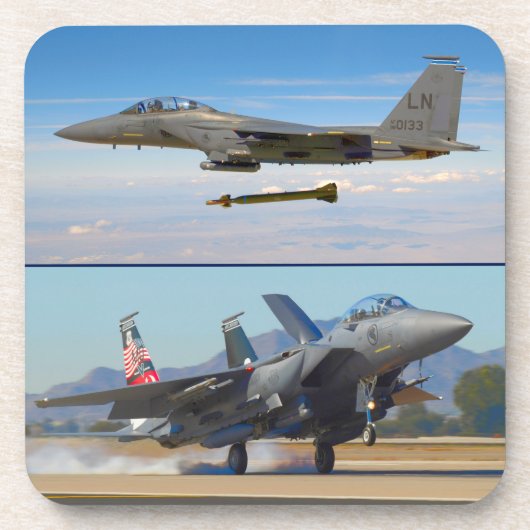 F-15E STRIKE ELGF BIER ONDERZETTER (Voorkant)