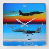 F-15E STRIKE ELGF VIERKANTE KLOK (Voorkant)