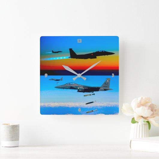 F-15E STRIKE ELGF VIERKANTE KLOK (Huis)