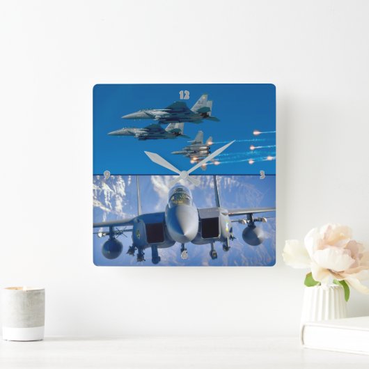 F-15E STRIKE ELGF VIERKANTE KLOK (Huis)