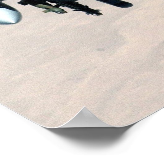 F-15E Vliegtuig met breukrijst Poster (Hoek)