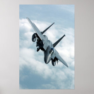 F-15E Vliegtuig met breukrijst Poster