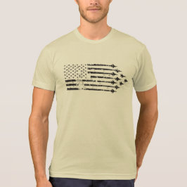  F-15E Vuurjets Contrails Amerikaanse vlag T-shirt