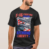 F 16 Airforce Jet Pilot T-shirt (Voorkant)
