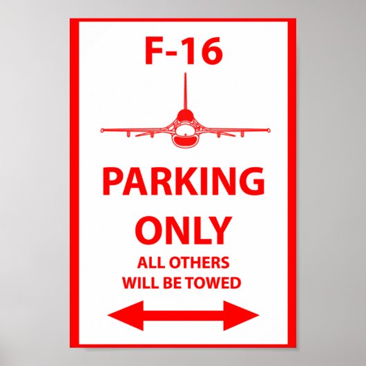 F-16 Alleen parkeren Poster (Voorkant)