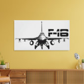 F-16 Bestrijding van Falcon Wrapped Canvas (Insitu (Woonkamer))