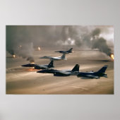 F-16 Bestrijding van valken en F-15 Eagles Poster (Voorkant)