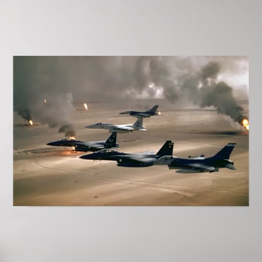 F-16 Bestrijding van valken en F-15 Eagles Poster (Voorkant)