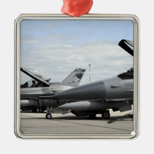 F-16 De strijd tegen valken wacht op de lancering Metalen Ornament