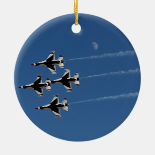 F-16 Dondervogels diamantformatie Keramisch Ornament (Achterkant)