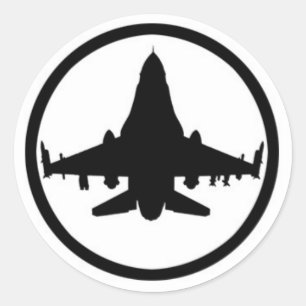 F-16 door Airogue Ronde Sticker