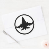 F-16 door Airogue Ronde Sticker (Envelop)