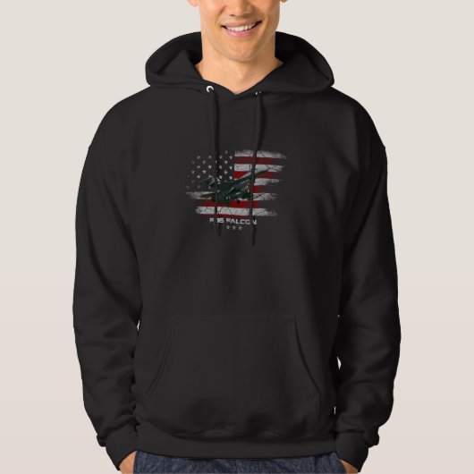 F-16 Falcon Amerikaanse militaire gevechtsvliegtui Hoodie (Voorkant)