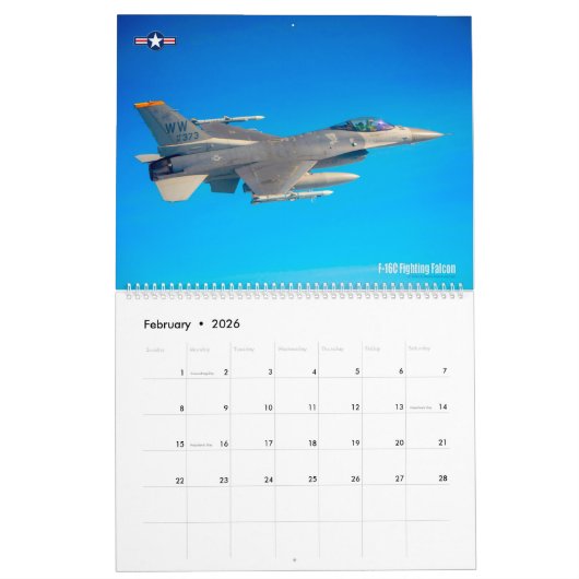 F-16 FALCON BESTRIJDING KALENDER (Feb 2026)