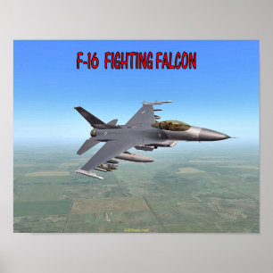 F-16 FALCON BESTRIJDING POSTER