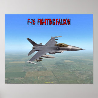 F-16 FALCON BESTRIJDING POSTER