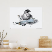 F-16 Falcon en Falcon Poster (Keuken)