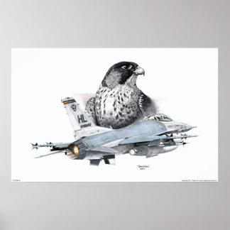 F-16 Falcon en Falcon Poster