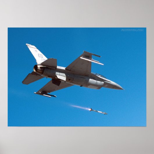 F-16 FALKON-VESTIGINGSMissile Poster (Voorkant)
