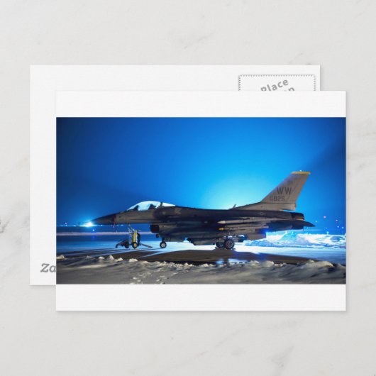 f-16 Fighter Jet Briefkaart (Voorkant / Achterkant)