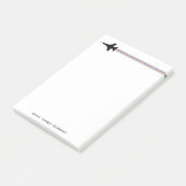 F-16 Fighter Jet Striped Custom Name Notitieblok Post-it® Notes (Schuin)