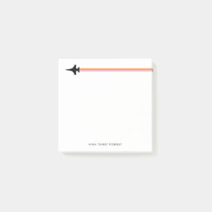 F-16 Fighter Jet Striped Custom Name Notitieblok Post-it® Notes