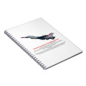 F-16 Fighter Jet tegen valk Notitieboek (Rechterzijde)