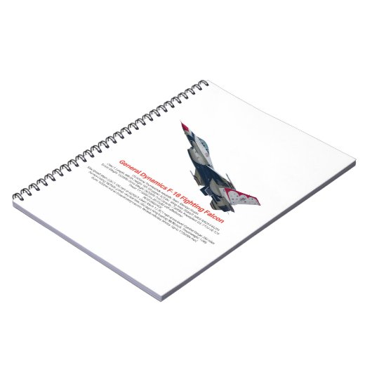 F-16 Fighter Jet tegen valk Notitieboek (Linkerzijde)