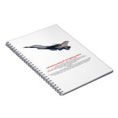 F-16 Fighter Jet tegen valk Notitieboek (Rechterzijde)