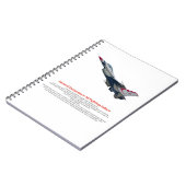F-16 Fighter Jet tegen valk Notitieboek (Linkerzijde)